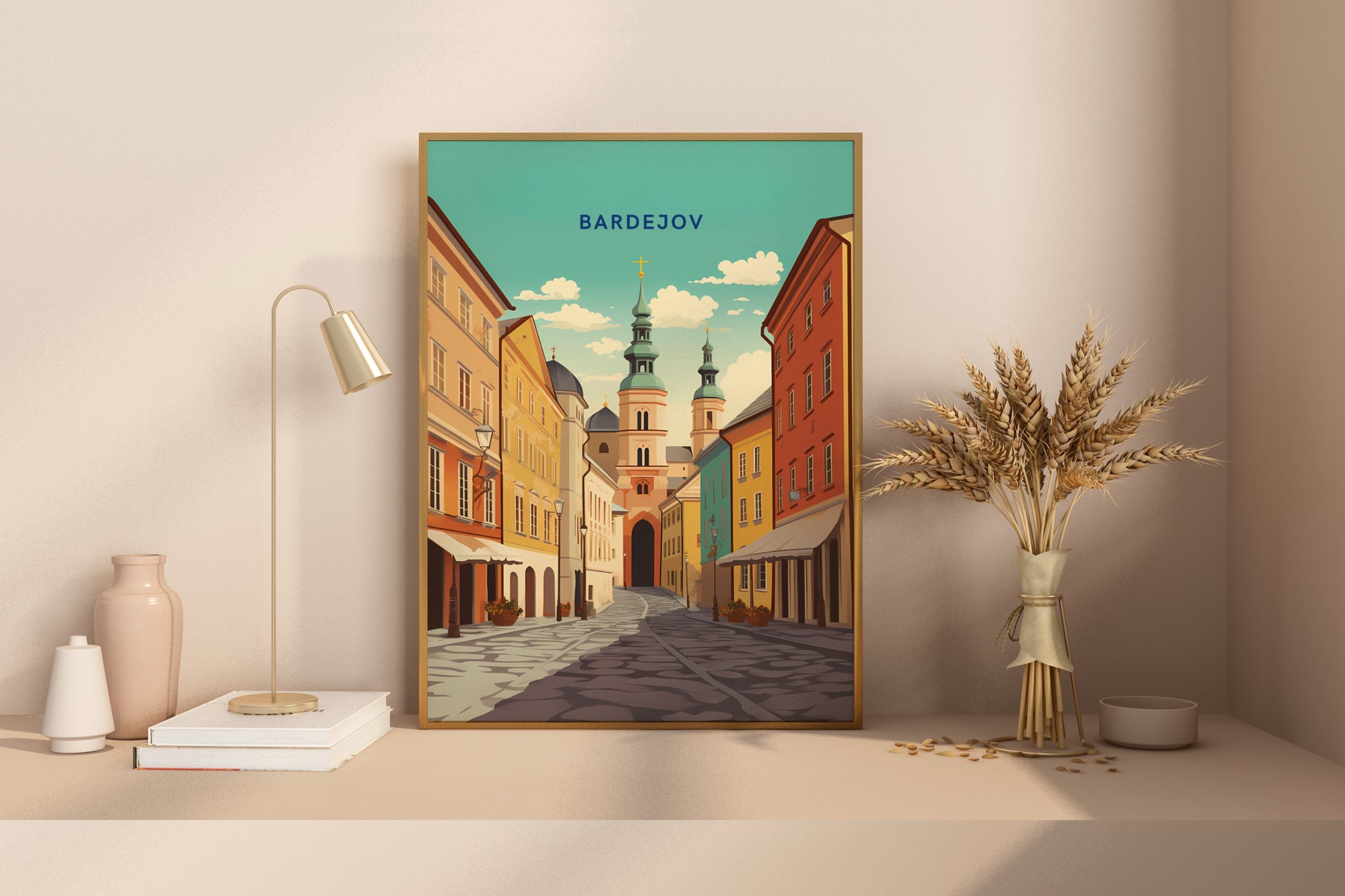 Bardejov Slovakia Travel Print Poster - Pitchers Design