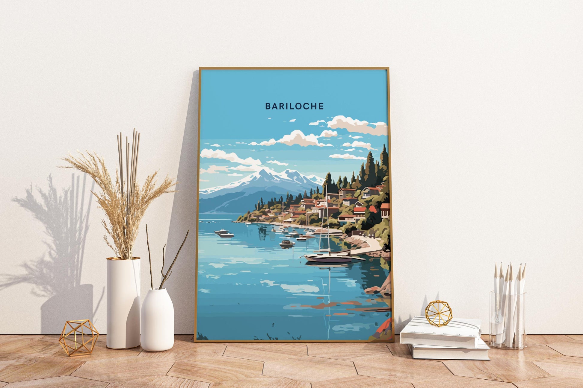 Bariloche Argentina Travel Print Poster - Pitchers Design