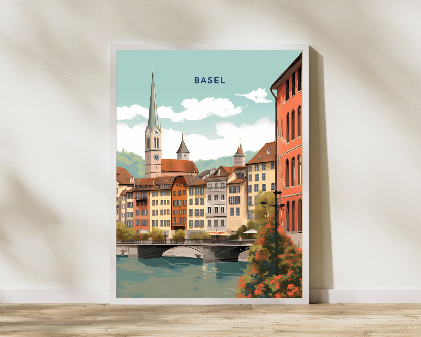 Basel Switzerland Travel Poster Print - Pitchers Design