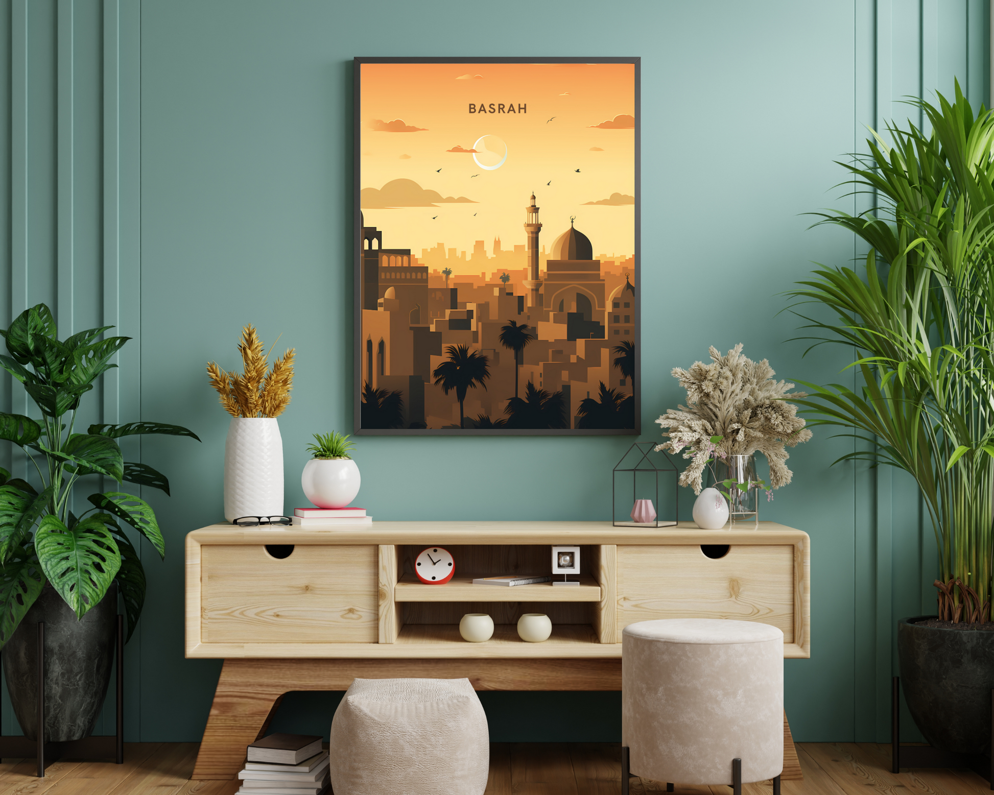 Basrah Iraq Travel Poster Print - Pitchers Design