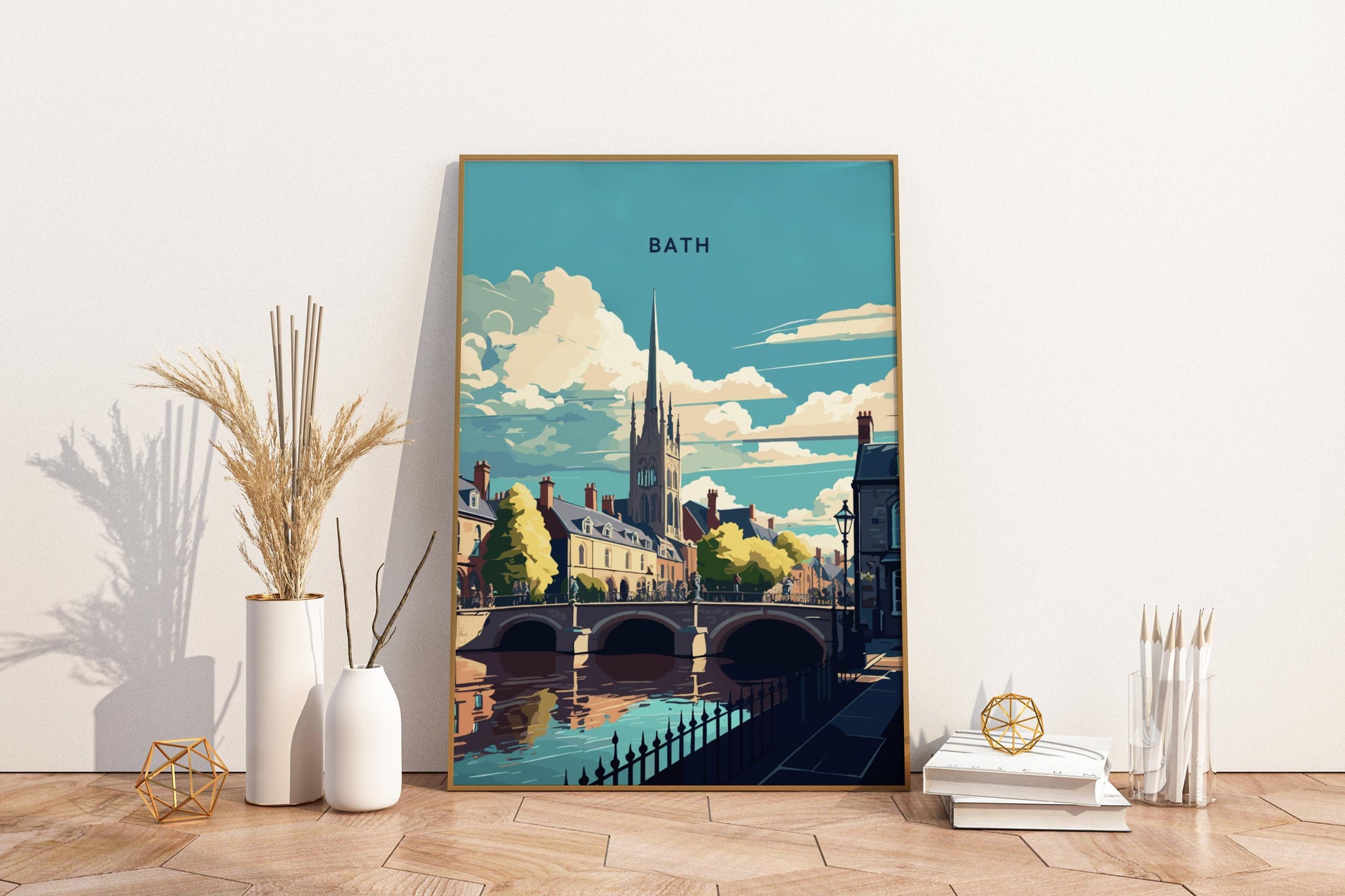 Bath England UK Travel Print Poster - Pitchers Design