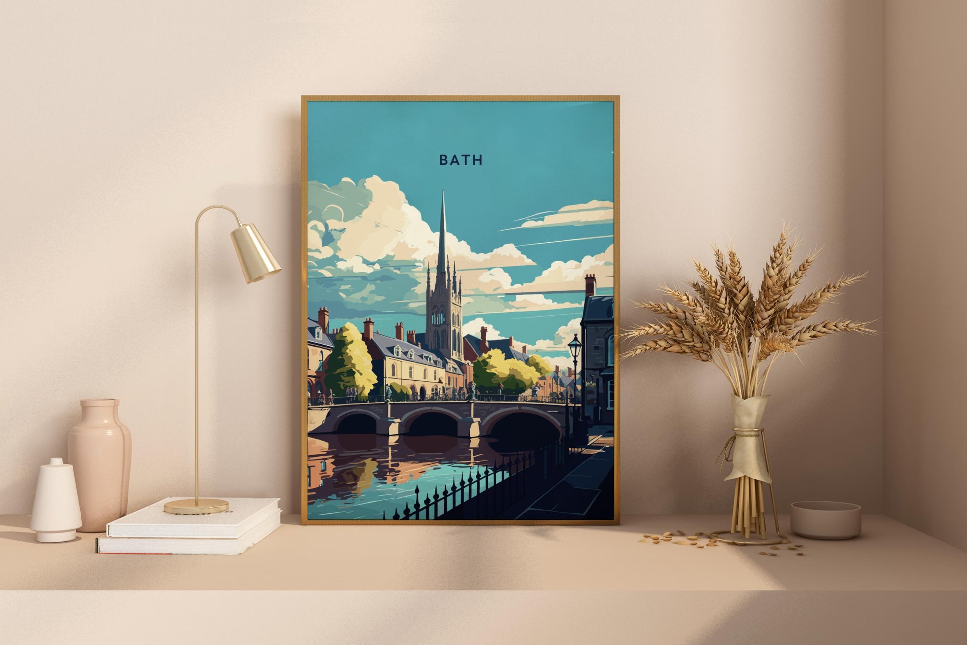 Bath England UK Travel Print Poster - Pitchers Design