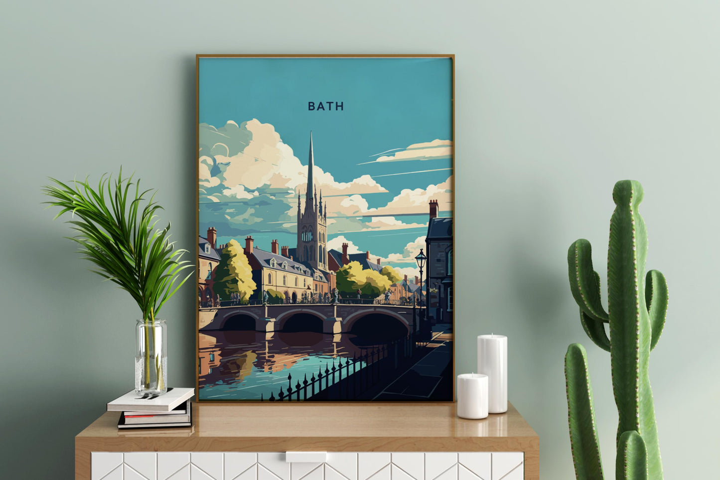 Bath England UK Travel Print Poster - Pitchers Design