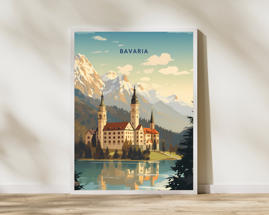 Bavaria Germany Travel Poster Print - Pitchers Design