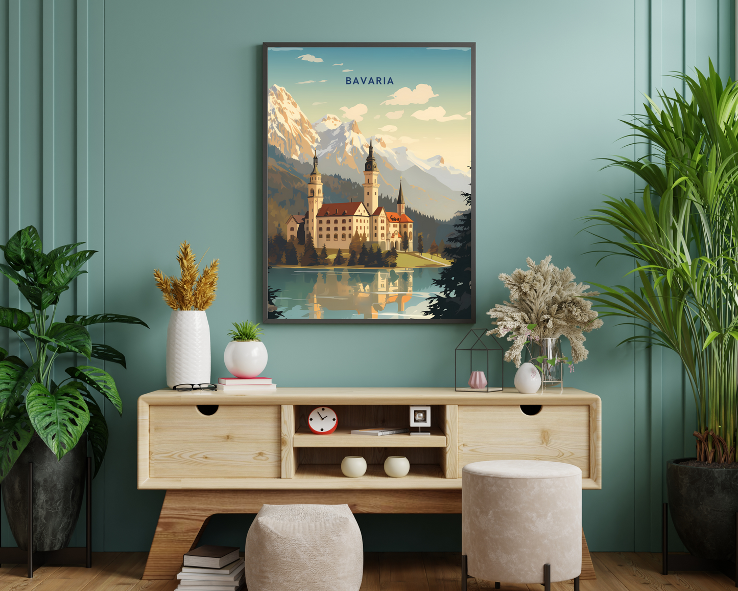 Bavaria Germany Travel Poster Print - Pitchers Design