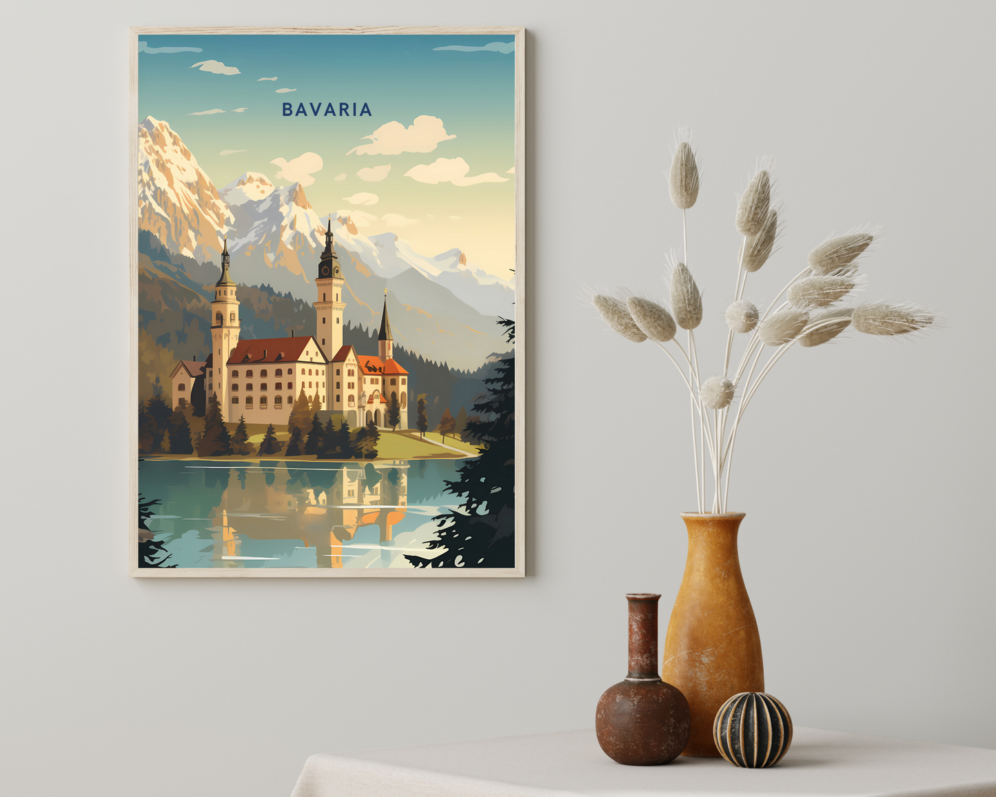 Bavaria Germany Travel Poster Print - Pitchers Design