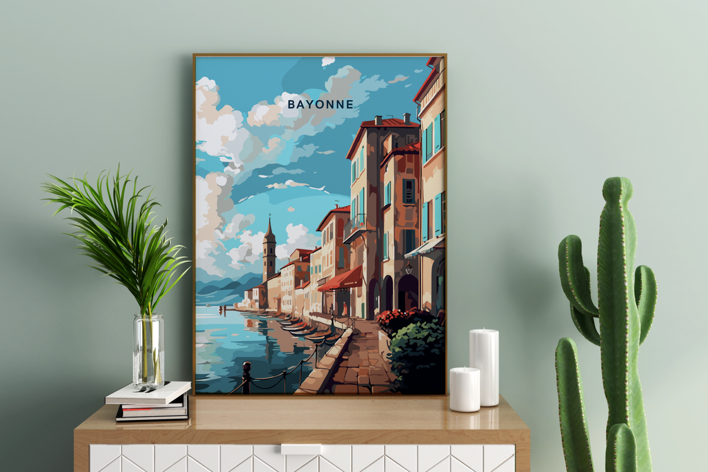 Bayonne France Travel Print Poster