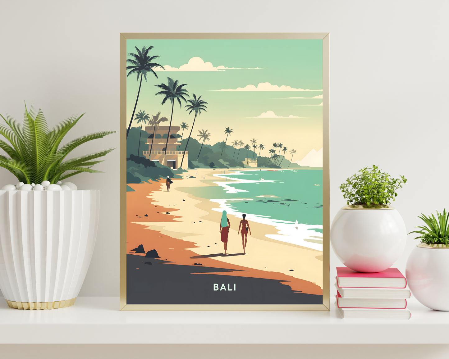 Beaches of Bali Travel Poster Print - Pitchers Design