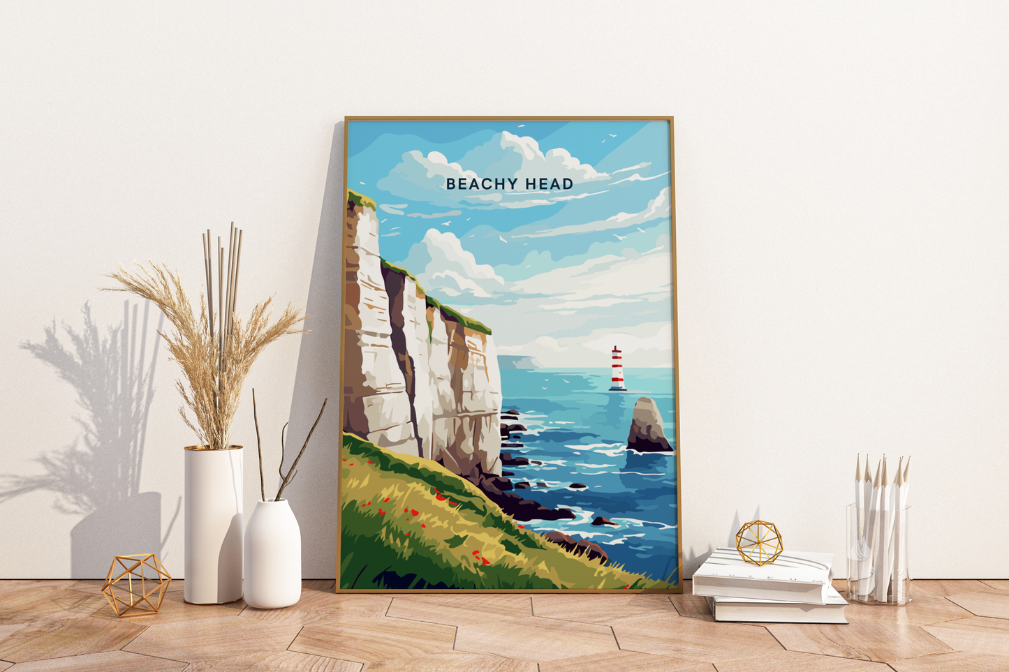 Beachy Head England Travel Print Poster