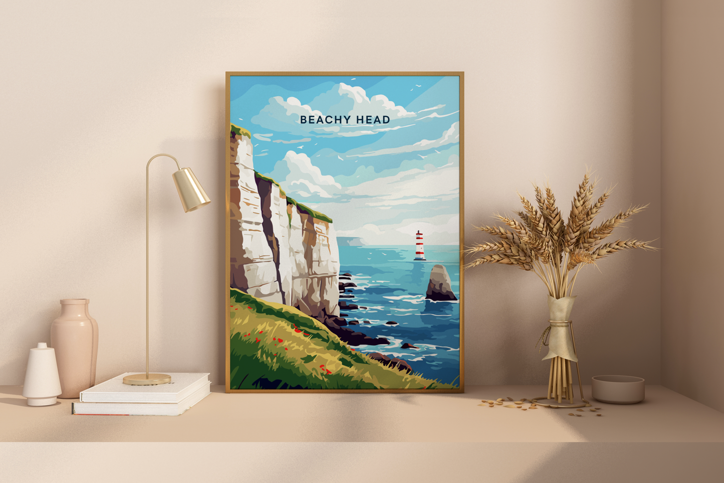 Beachy Head England Travel Print Poster