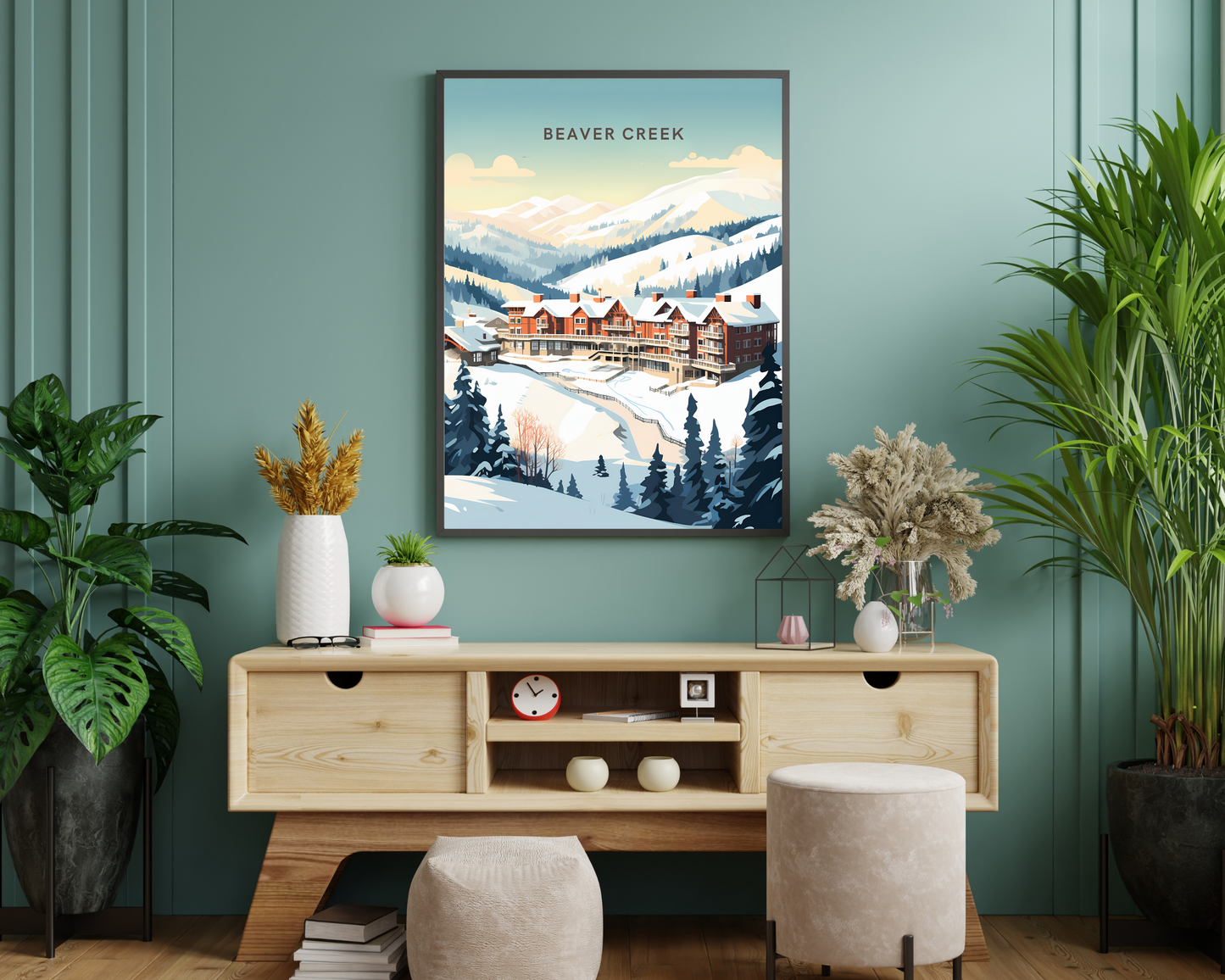 Beaver Creek Colorado Ski Travel Poster Print - Pitchers Design