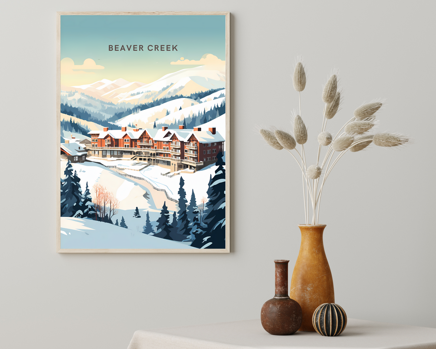 Beaver Creek Colorado Ski Travel Poster Print - Pitchers Design