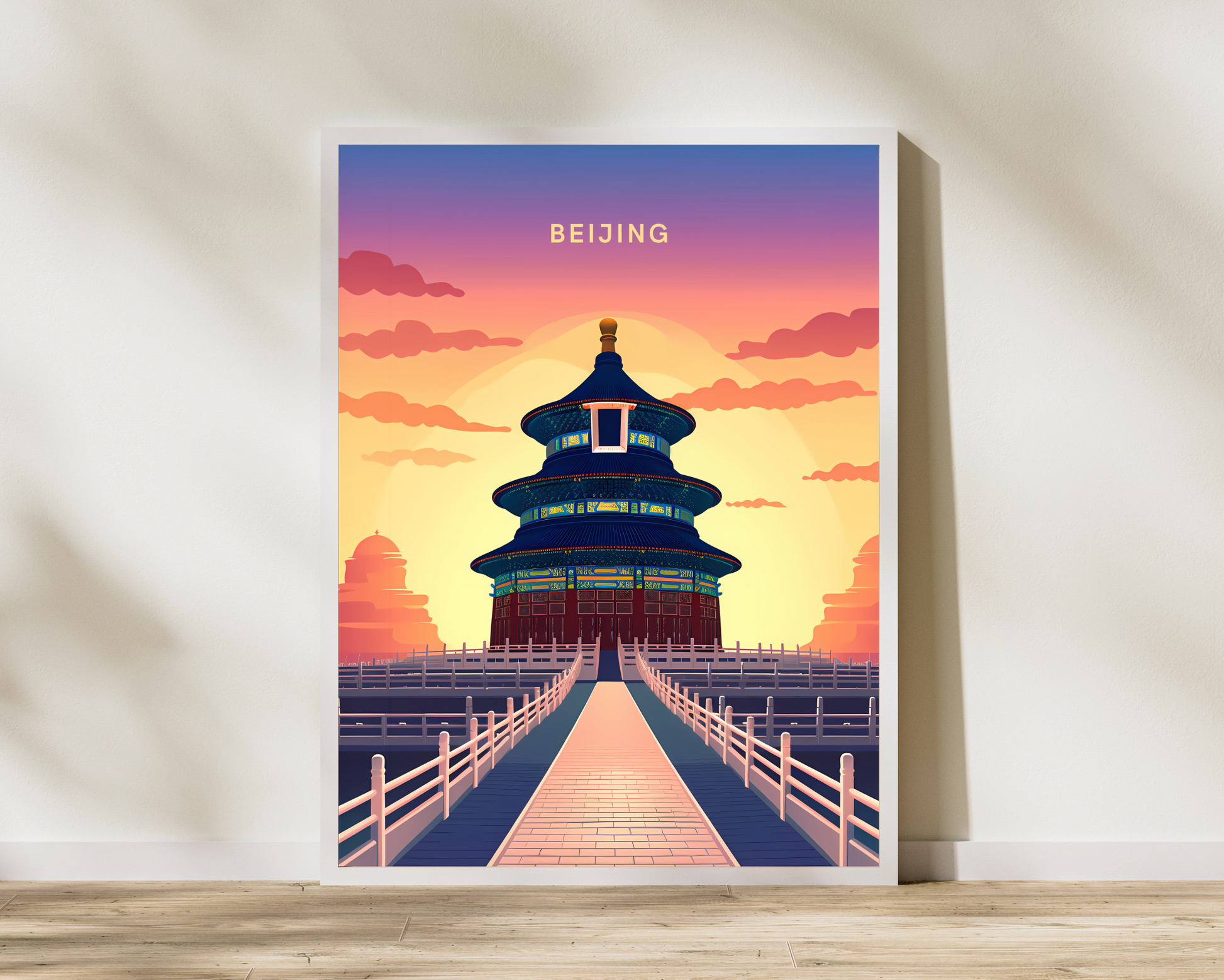 Temple of Heaven Beijing China Travel Poster Print - Pitchers Design