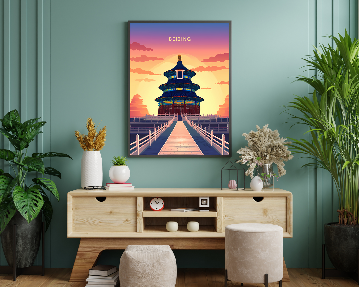 Temple of Heaven Beijing China Travel Poster Print - Pitchers Design