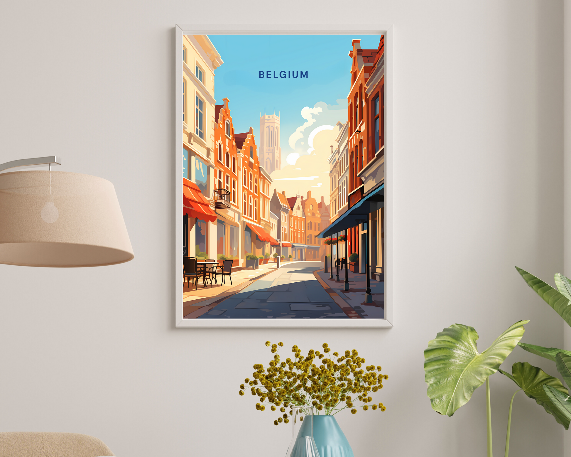 Belgium Travel Poster Print - Pitchers Design