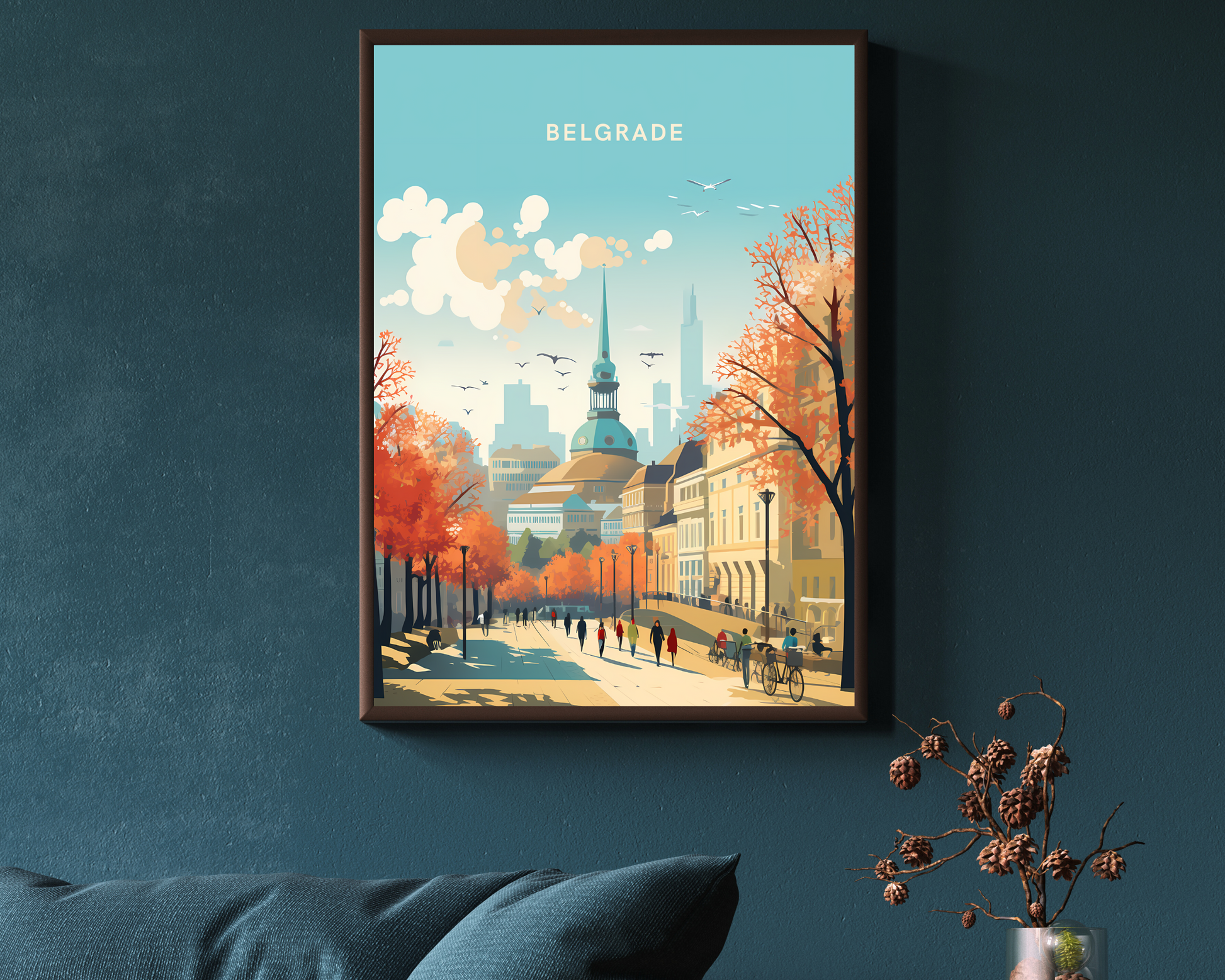 Belgrade Serbia Travel Poster Print - Pitchers Design