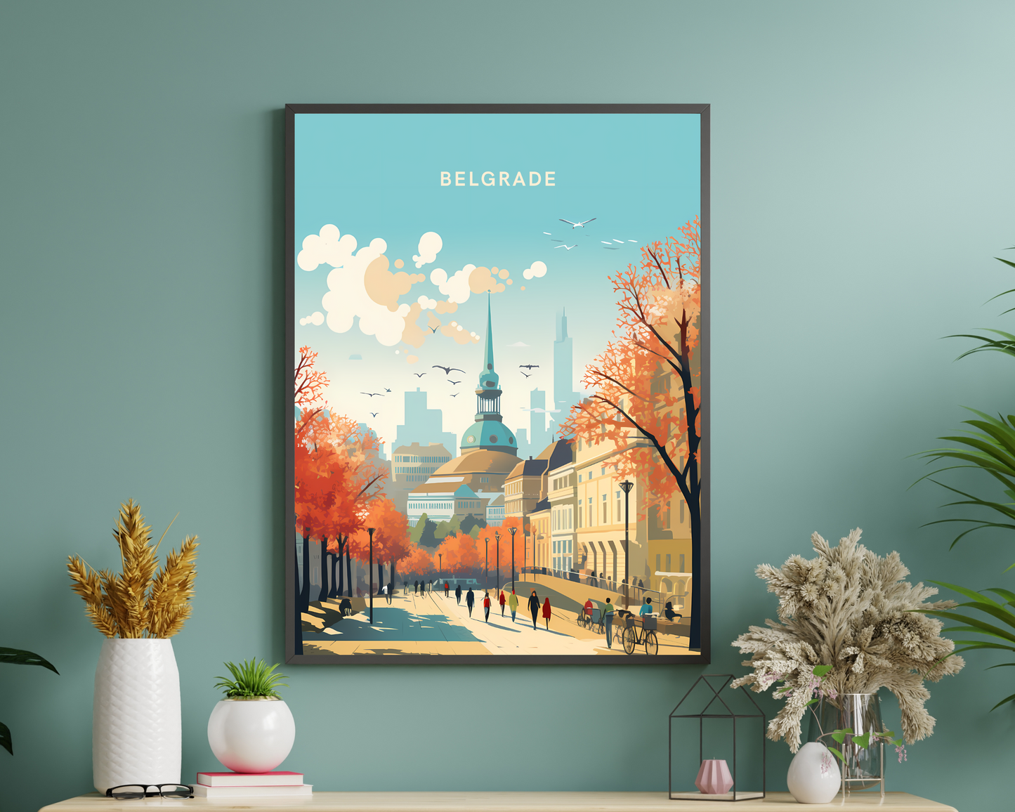 Belgrade Serbia Travel Poster Print - Pitchers Design