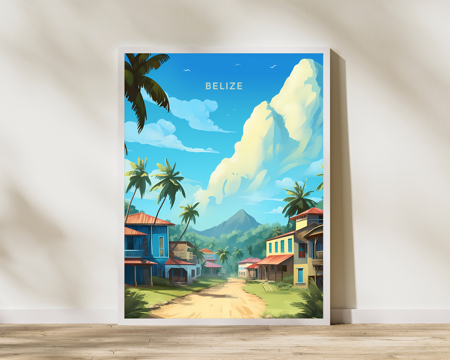 Belize Central America Travel Poster Print - Pitchers Design