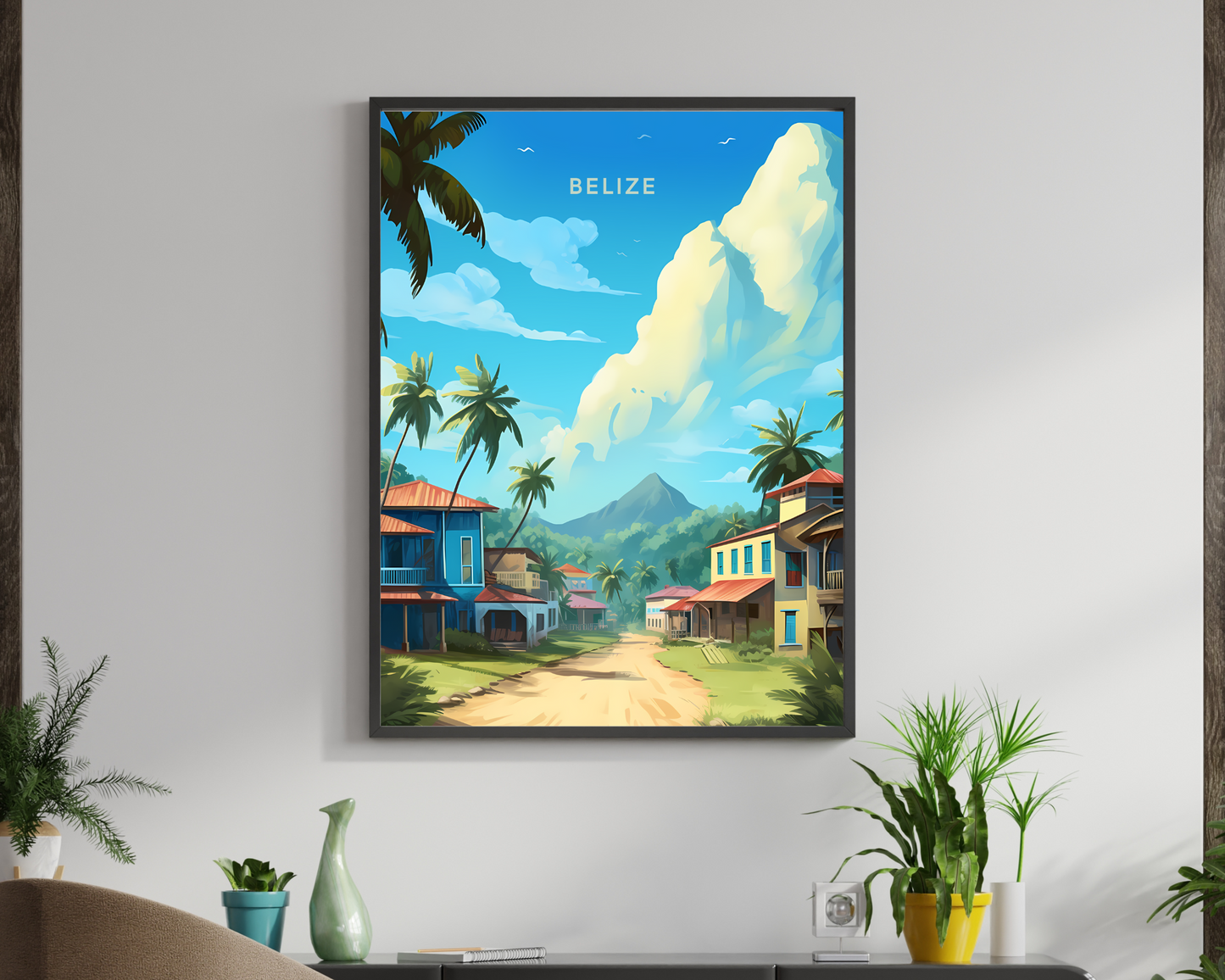 Belize Central America Travel Poster Print - Pitchers Design