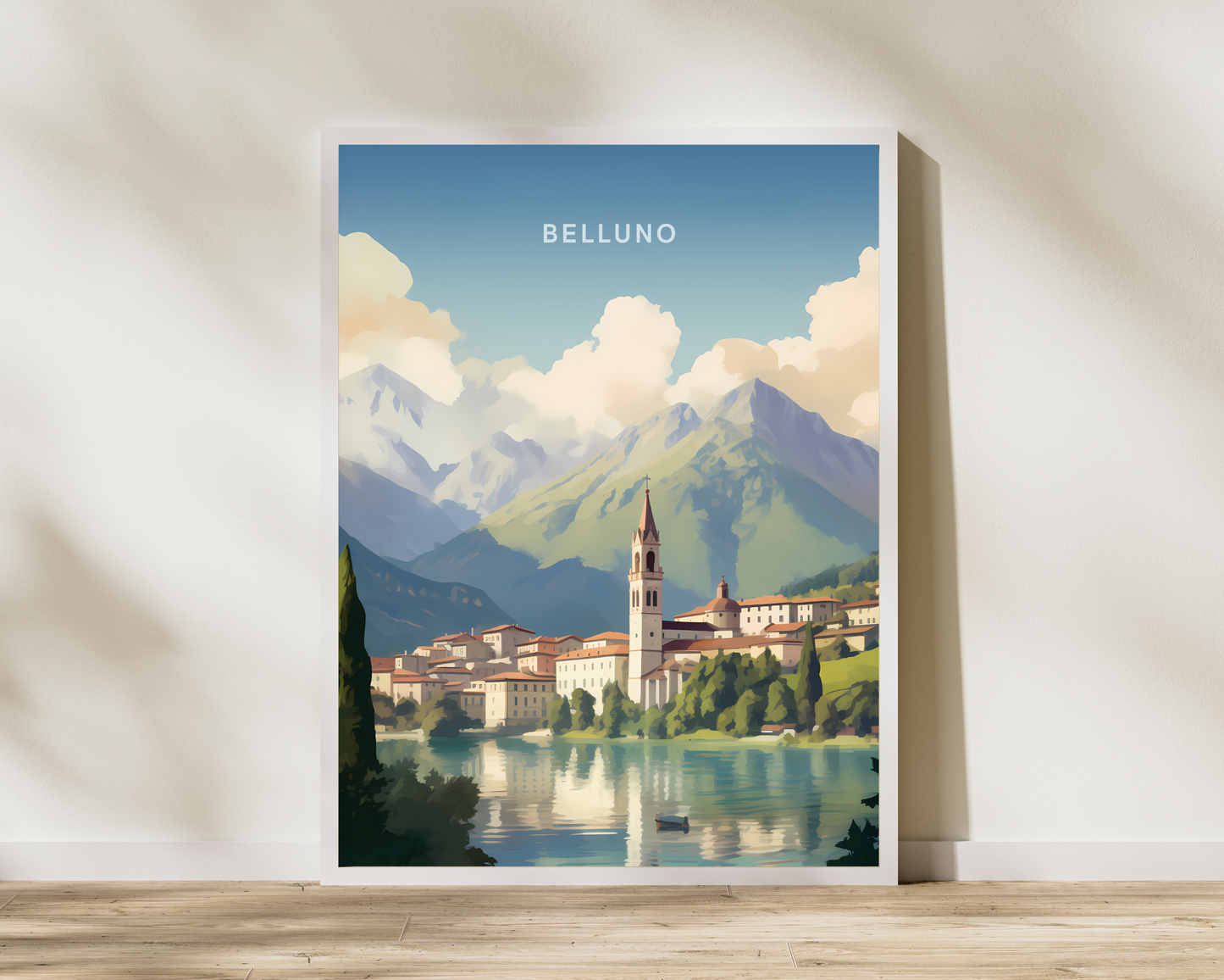 Belluno Italy Travel Poster Print - Pitchers Design