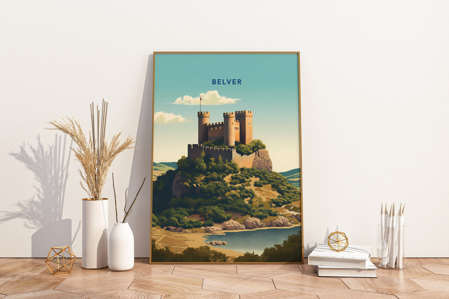 Belver Portugal Travel Print Poster - Pitchers Design