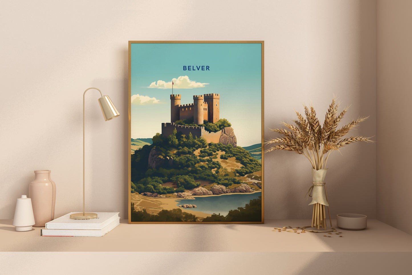 Belver Portugal Travel Print Poster - Pitchers Design