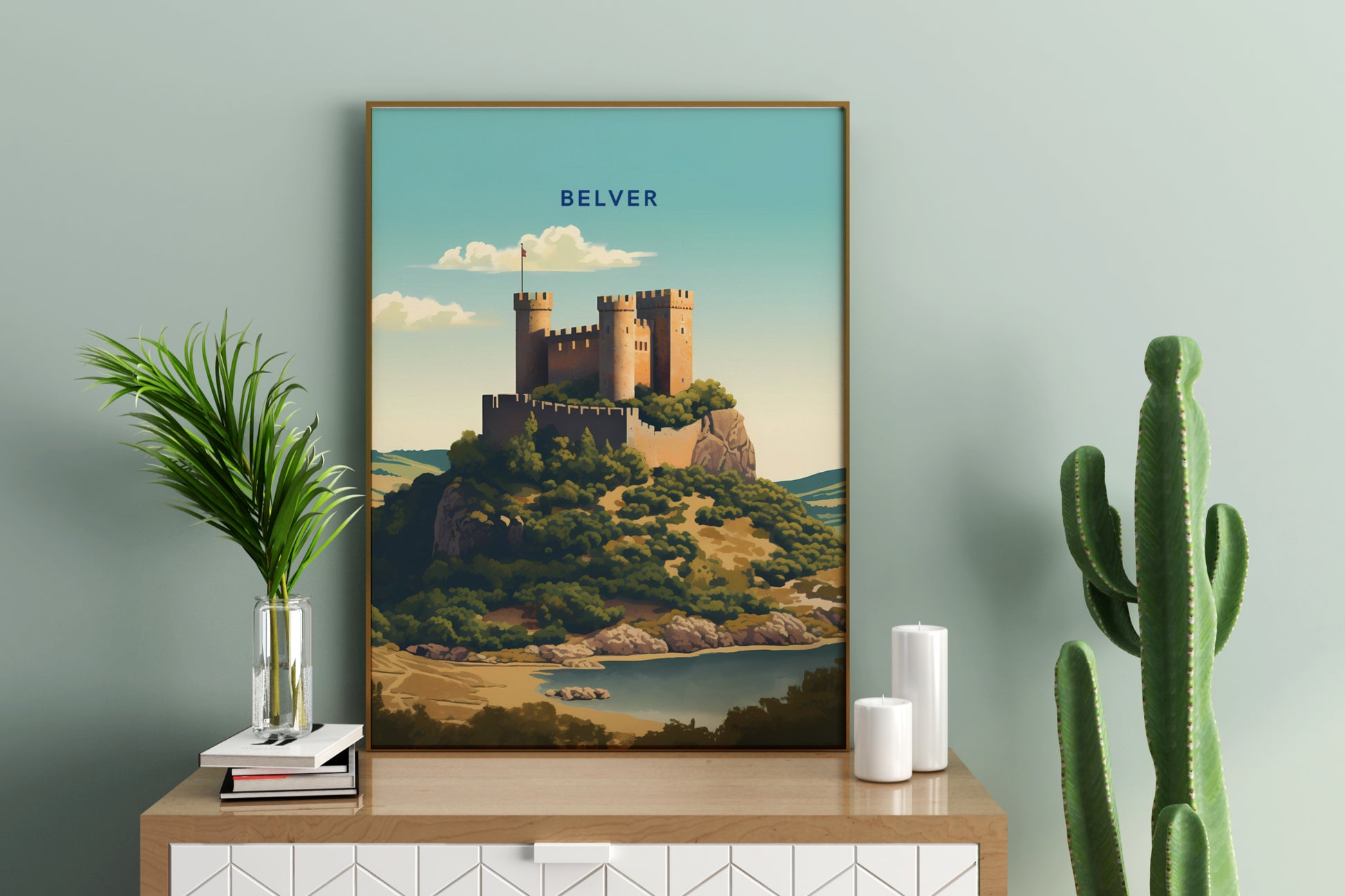 Belver Portugal Travel Print Poster - Pitchers Design