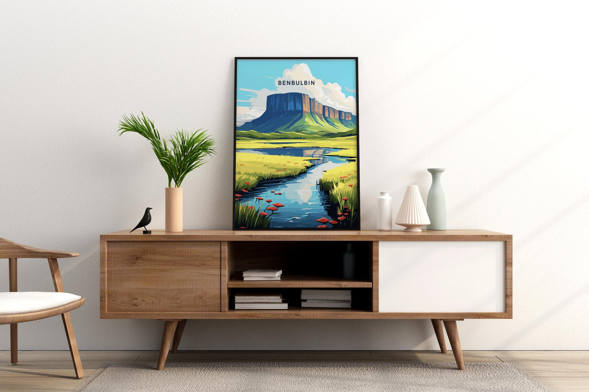 Benbulbin Ireland Travel Print Poster - Pitchers Design