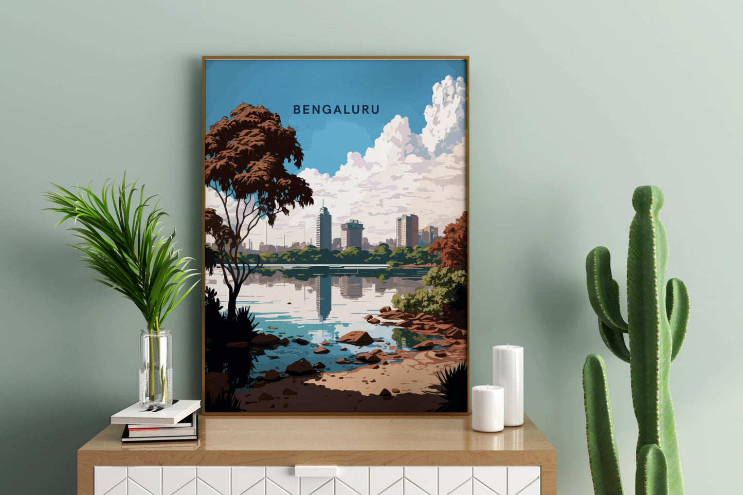 Bengaluru Bangalore India Travel Print Poster - Pitchers Design