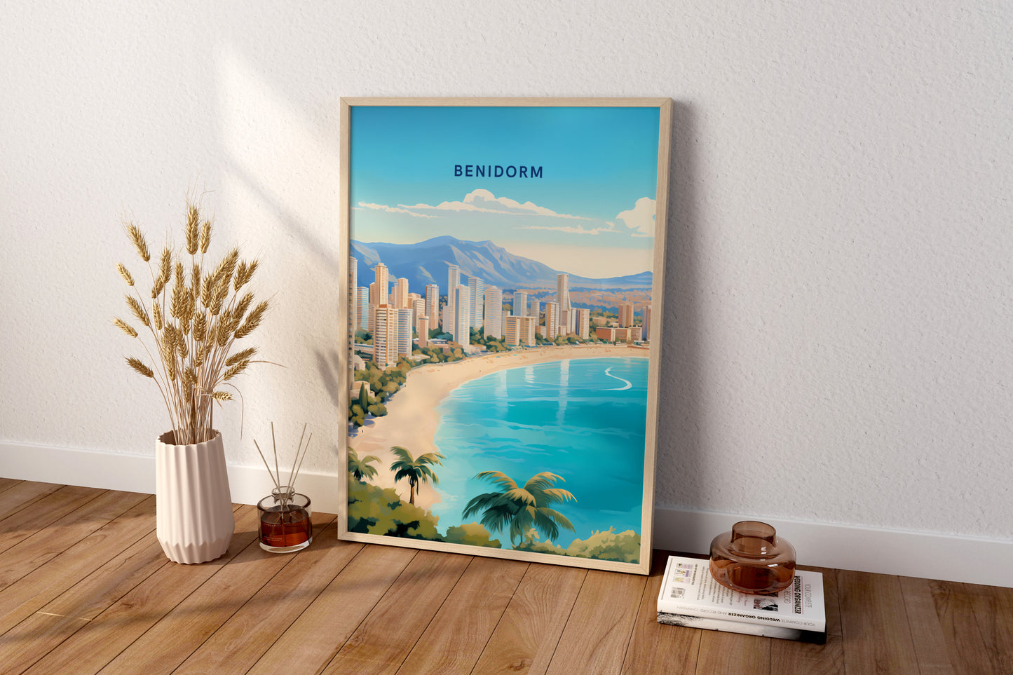 Benidorm Spain Travel Print Poster - Pitchers Design