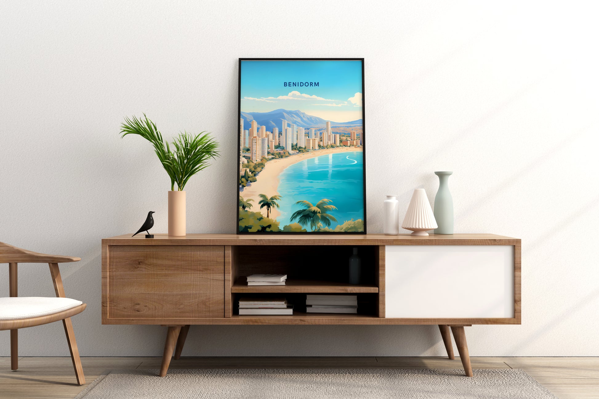 Benidorm Spain Travel Print Poster - Pitchers Design