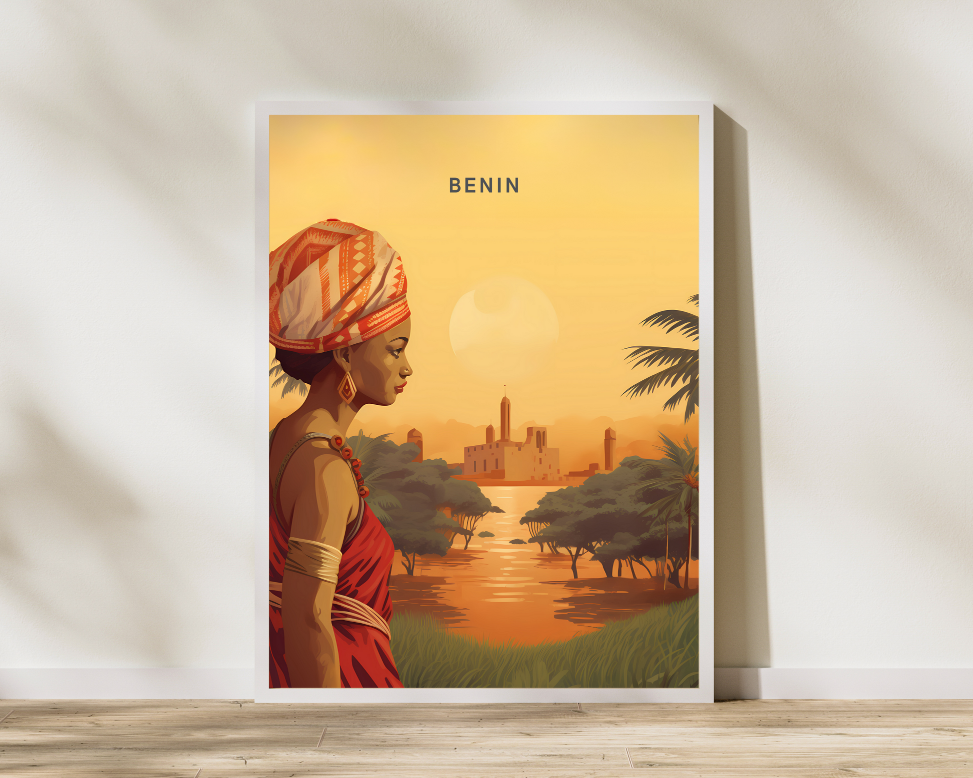 Benin Africa Travel Poster Print - Pitchers Design