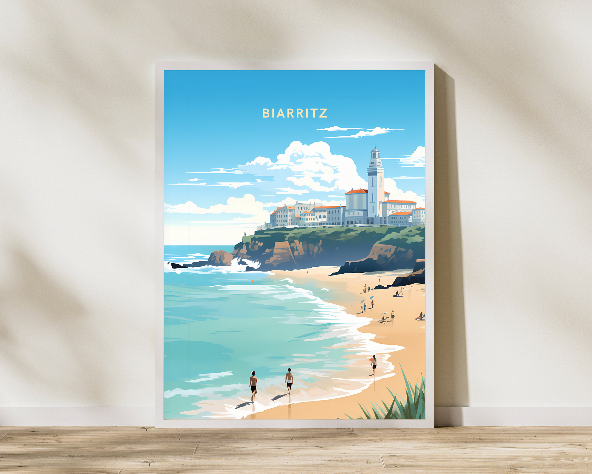 Biarritz France Travel Poster Print - Pitchers Design