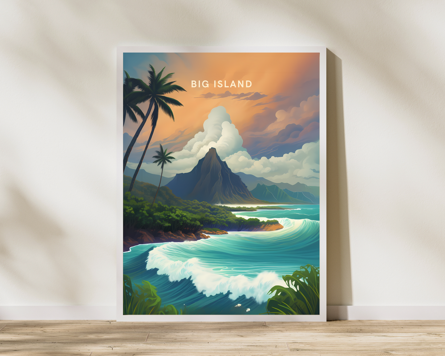 Big Island Hawaii USA Travel Poster Print - Pitchers Design