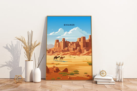 Bikaner India Travel Print Poster - Pitchers Design