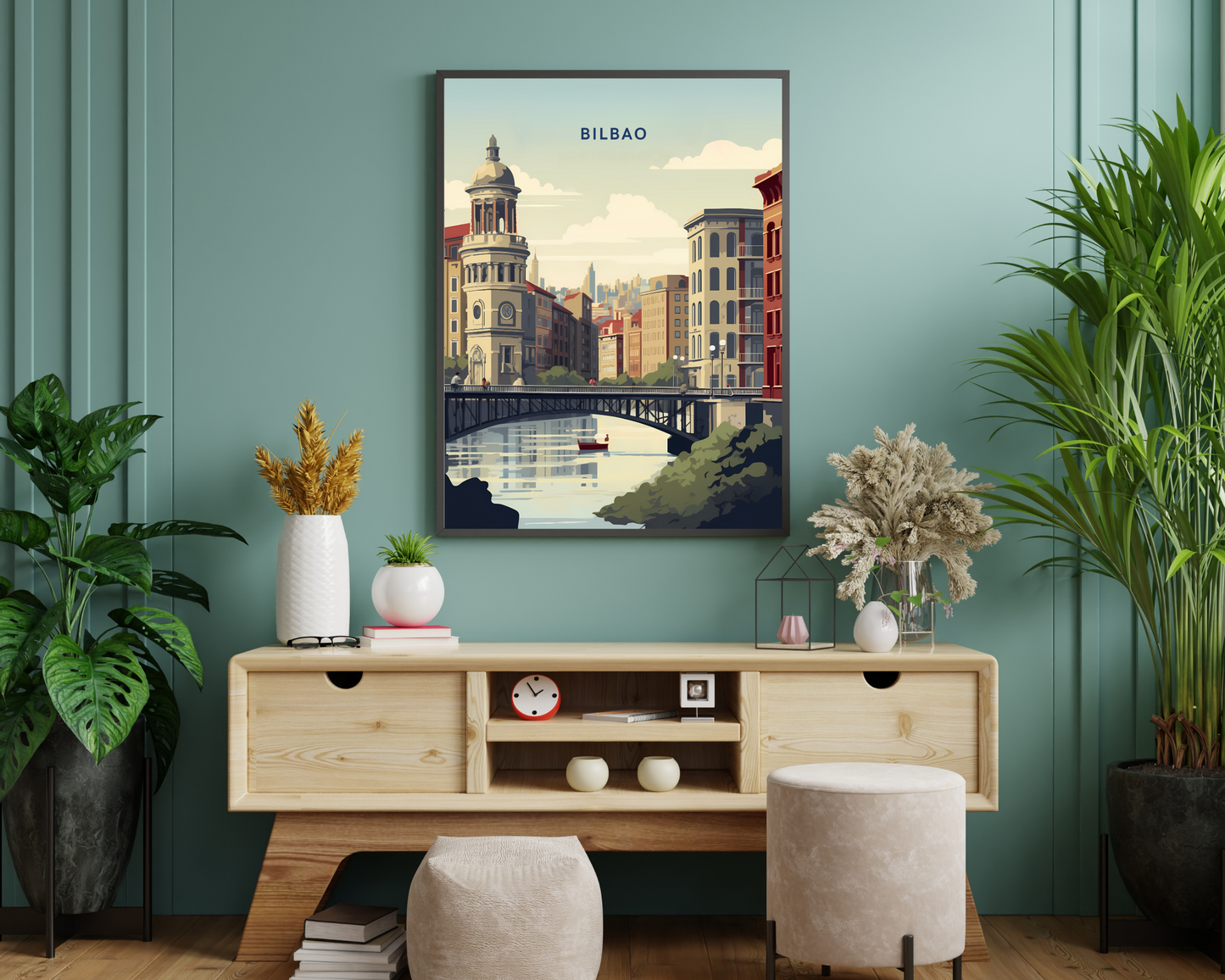 Bilbao Spain Travel Poster Print - Pitchers Design