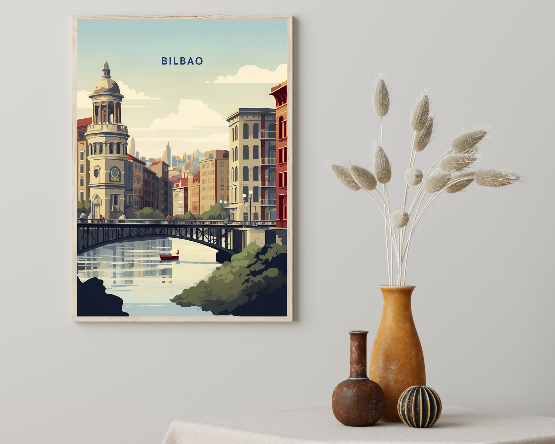 Bilbao Spain Travel Poster Print - Pitchers Design