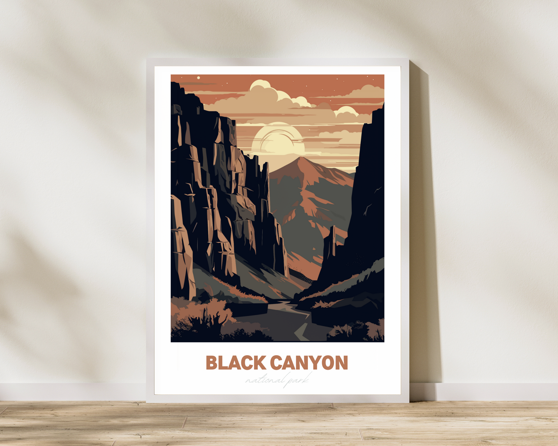 Black Canyon of the Gunnison National Park Travel Poster Print - Pitchers Design