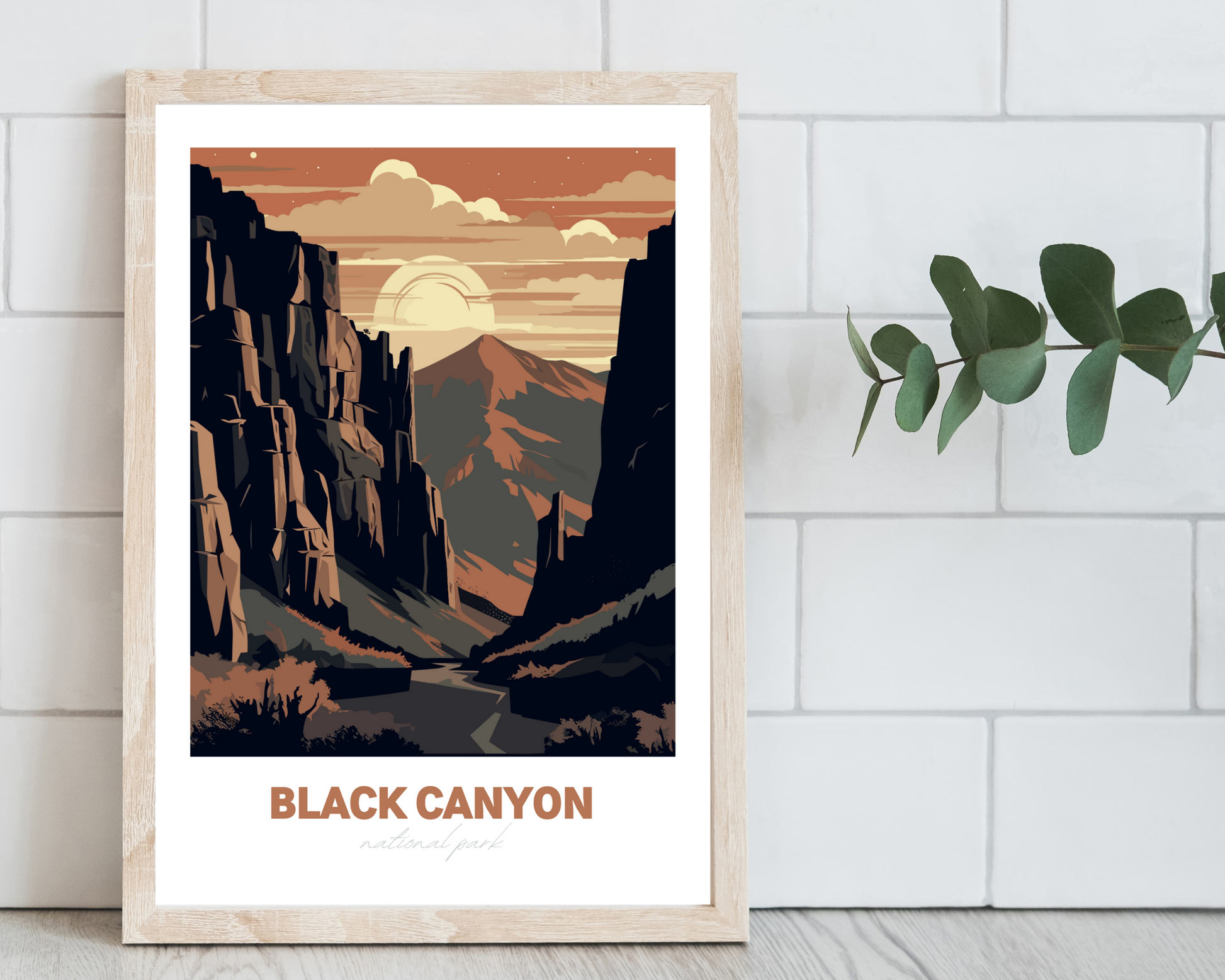 Black Canyon of the Gunnison National Park Travel Poster Print - Pitchers Design