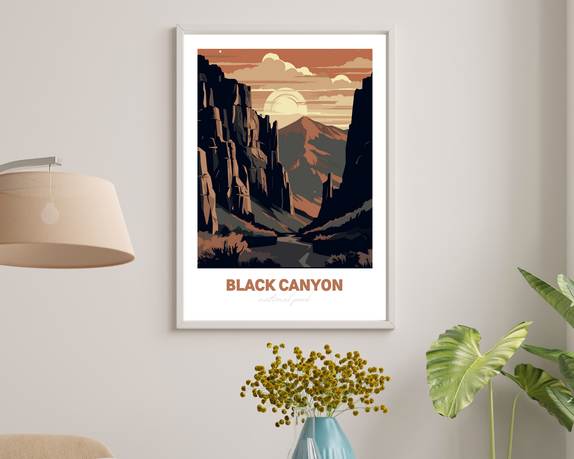 Black Canyon of the Gunnison National Park Travel Poster Print - Pitchers Design