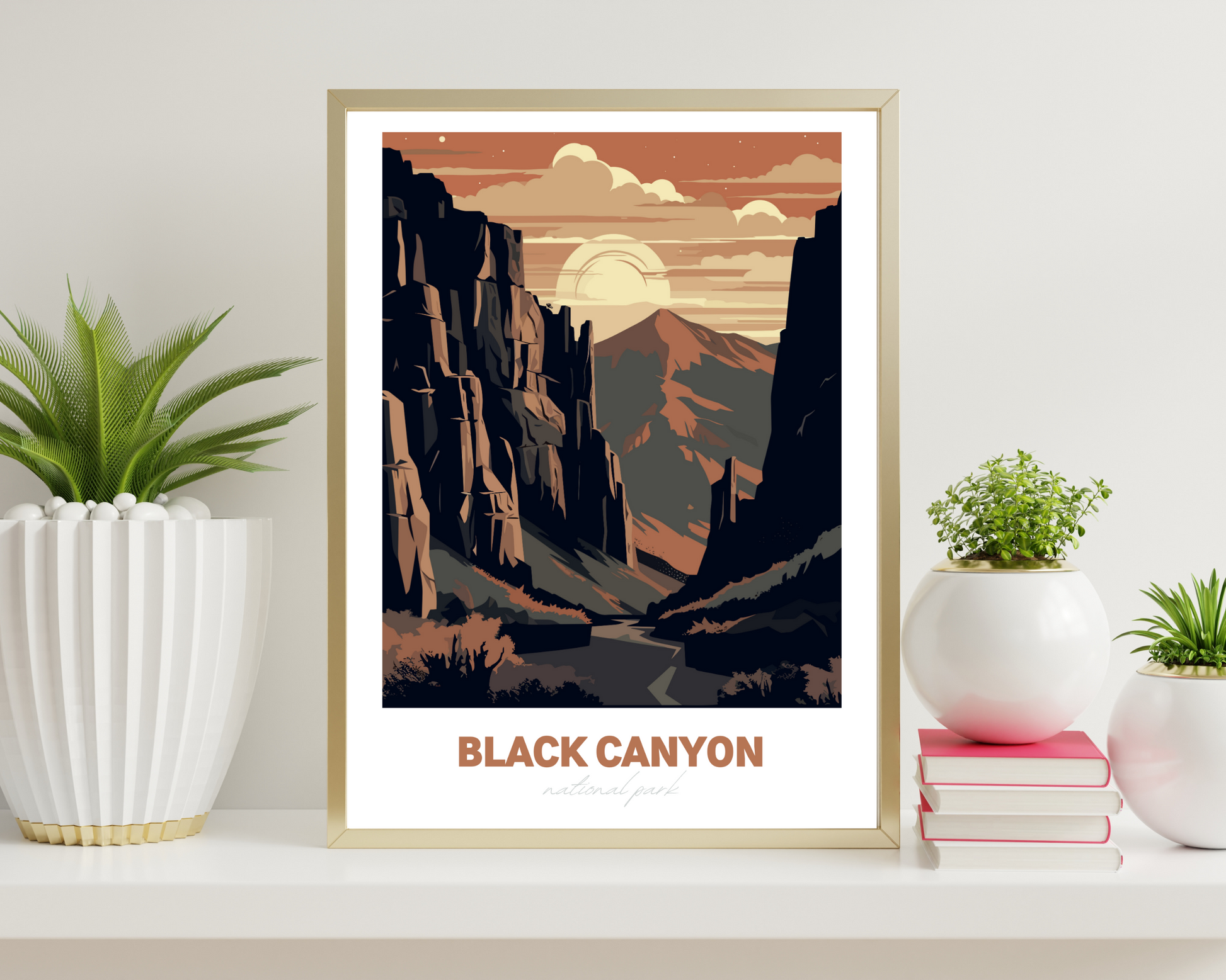 Black Canyon of the Gunnison National Park Travel Poster Print - Pitchers Design