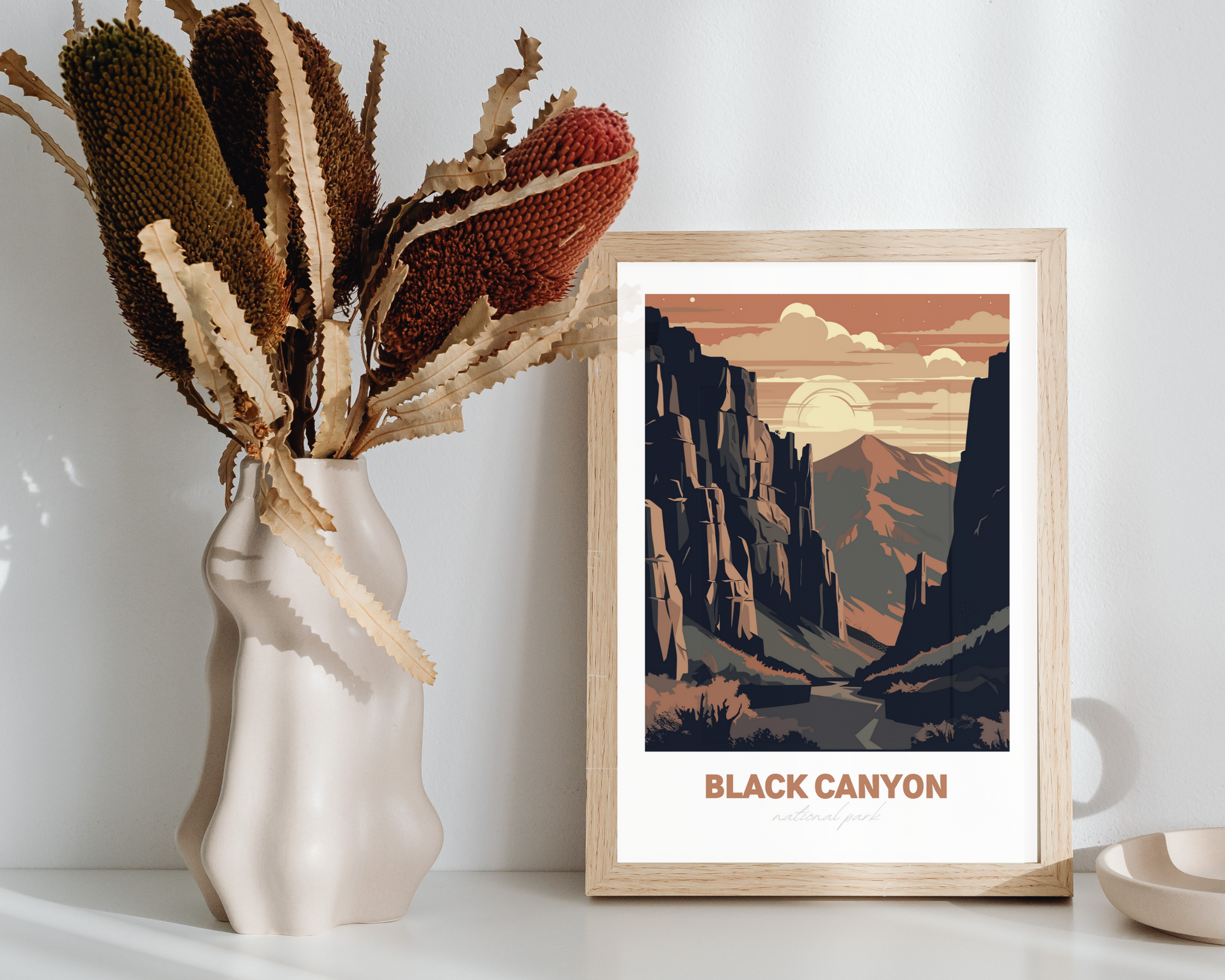 Black Canyon of the Gunnison National Park Travel Poster Print - Pitchers Design