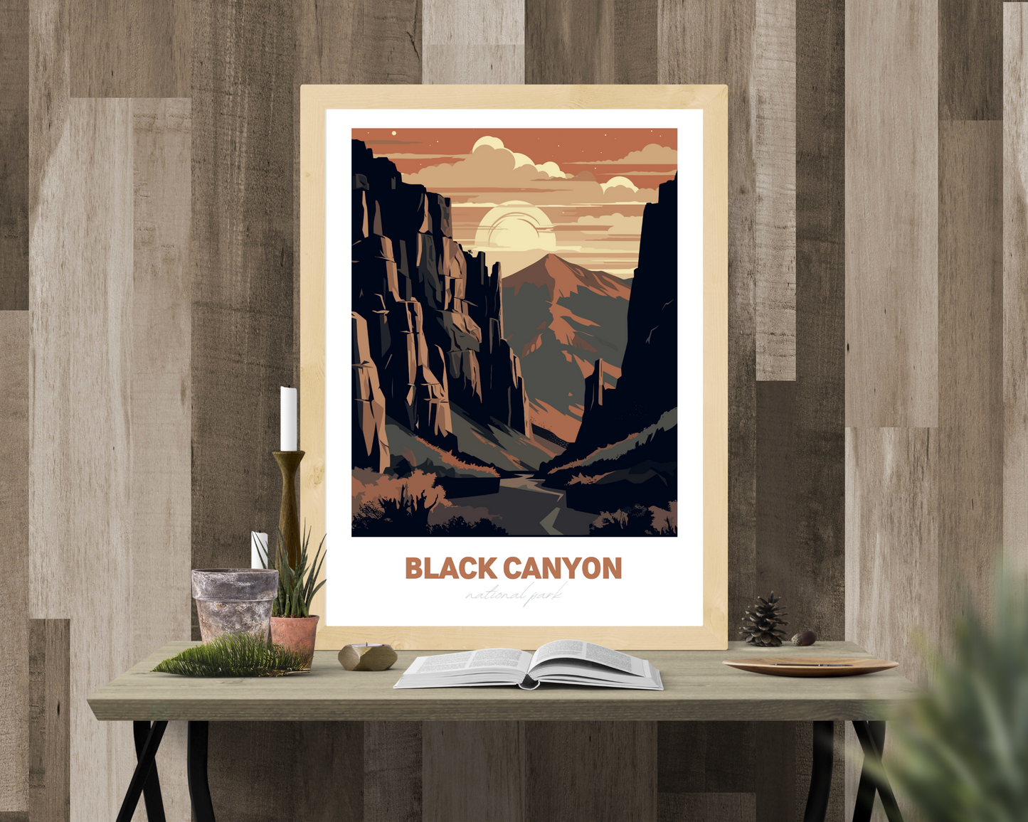 Black Canyon of the Gunnison National Park Travel Poster Print - Pitchers Design