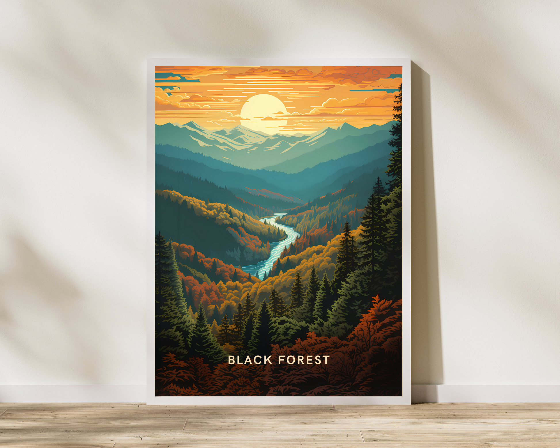 Black Forest Germany Travel Poster Print - Pitchers Design