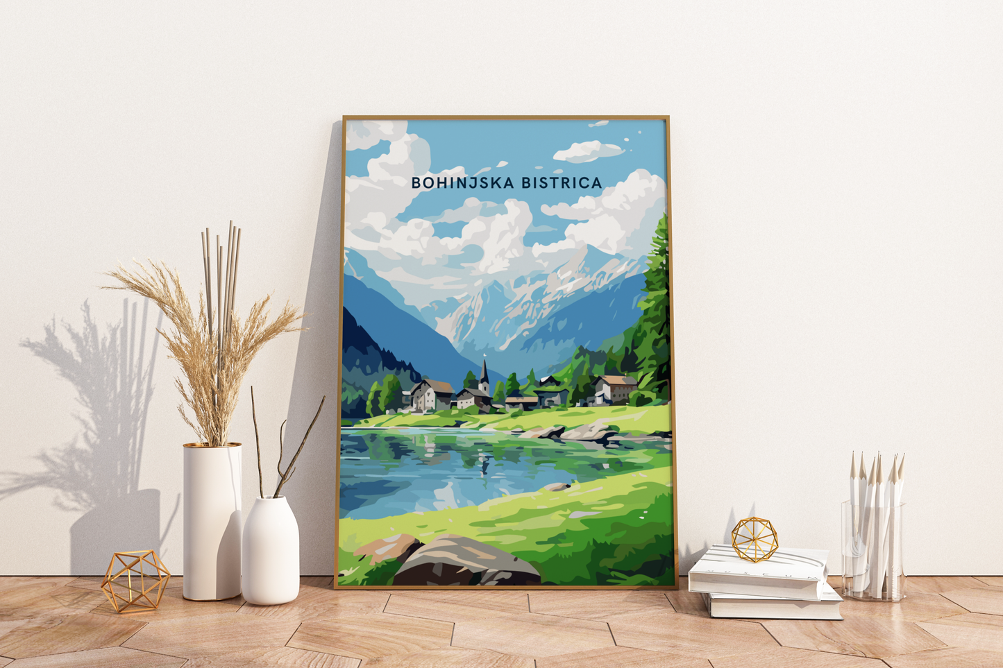 Bohinjska Bistrica Slovenia Travel Print Poster