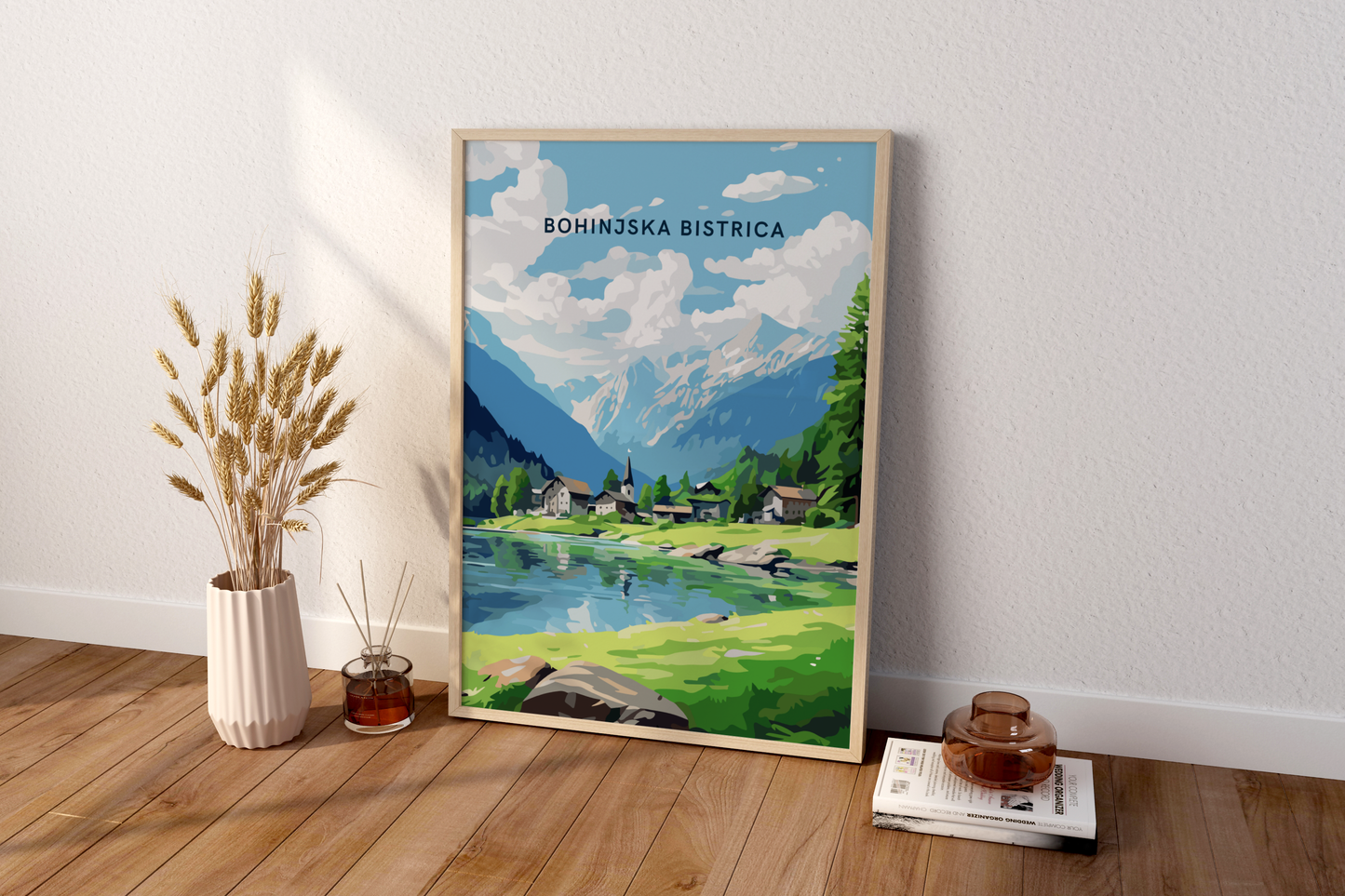 Bohinjska Bistrica Slovenia Travel Print Poster