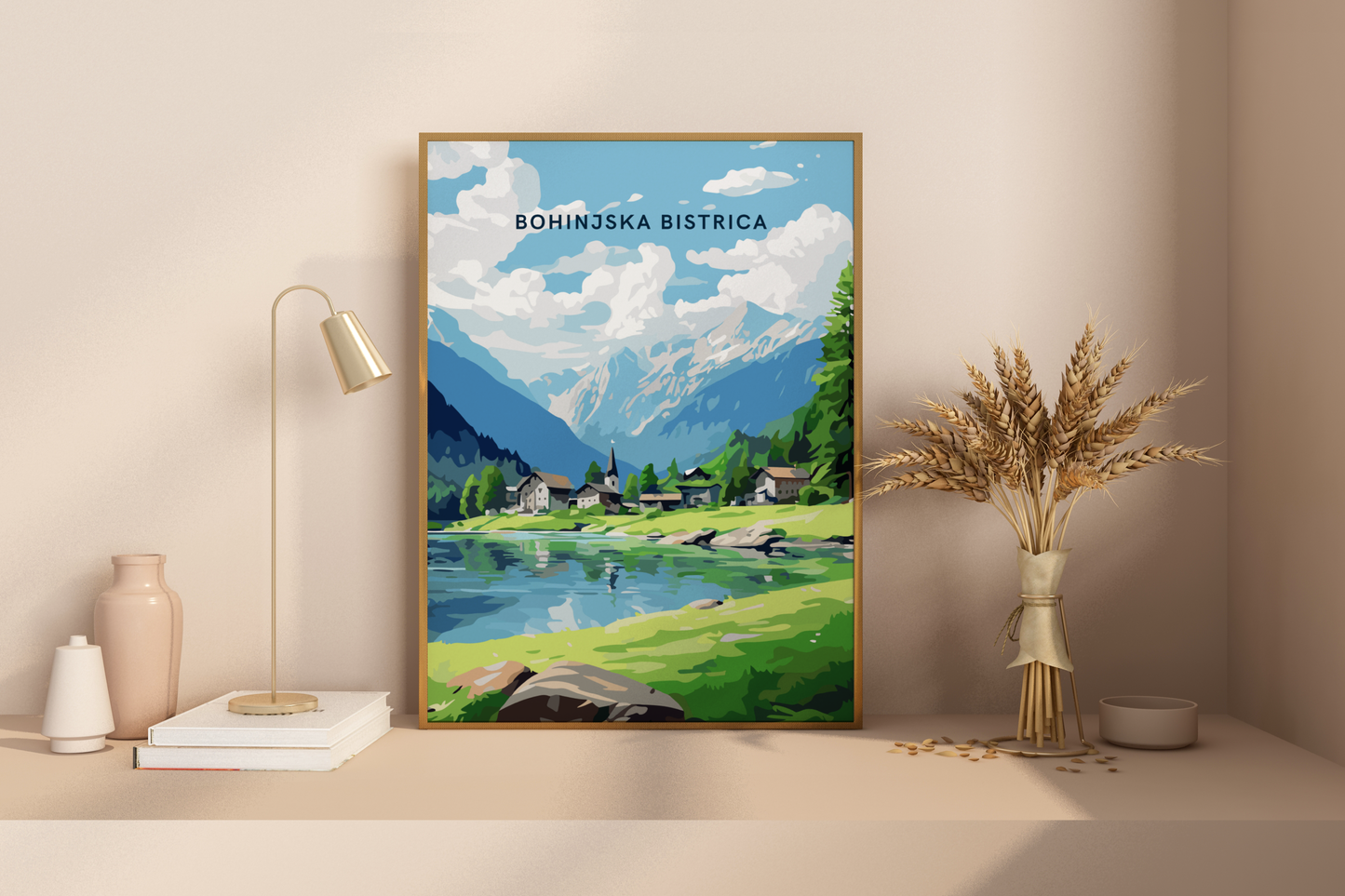 Bohinjska Bistrica Slovenia Travel Print Poster