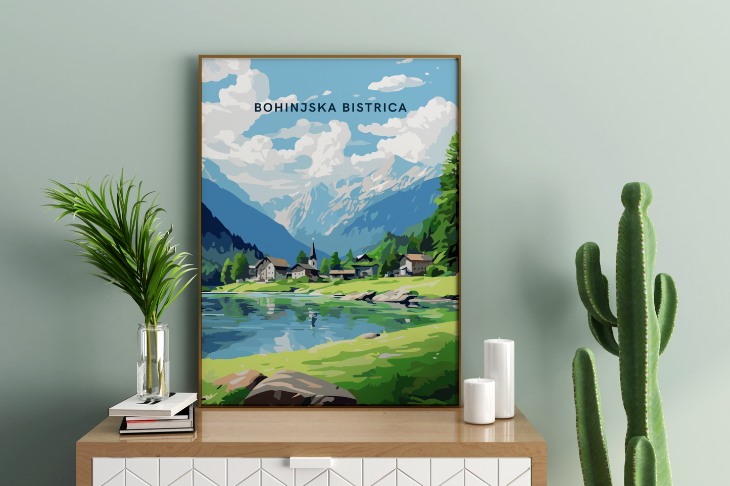 Bohinjska Bistrica Slovenia Travel Print Poster