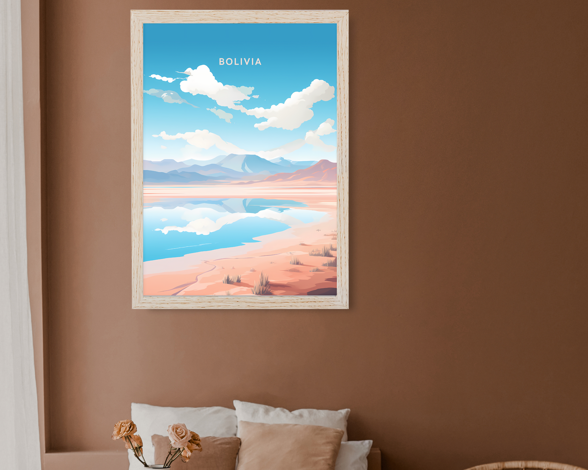 Bolivia South America Travel Poster Print - Pitchers Design