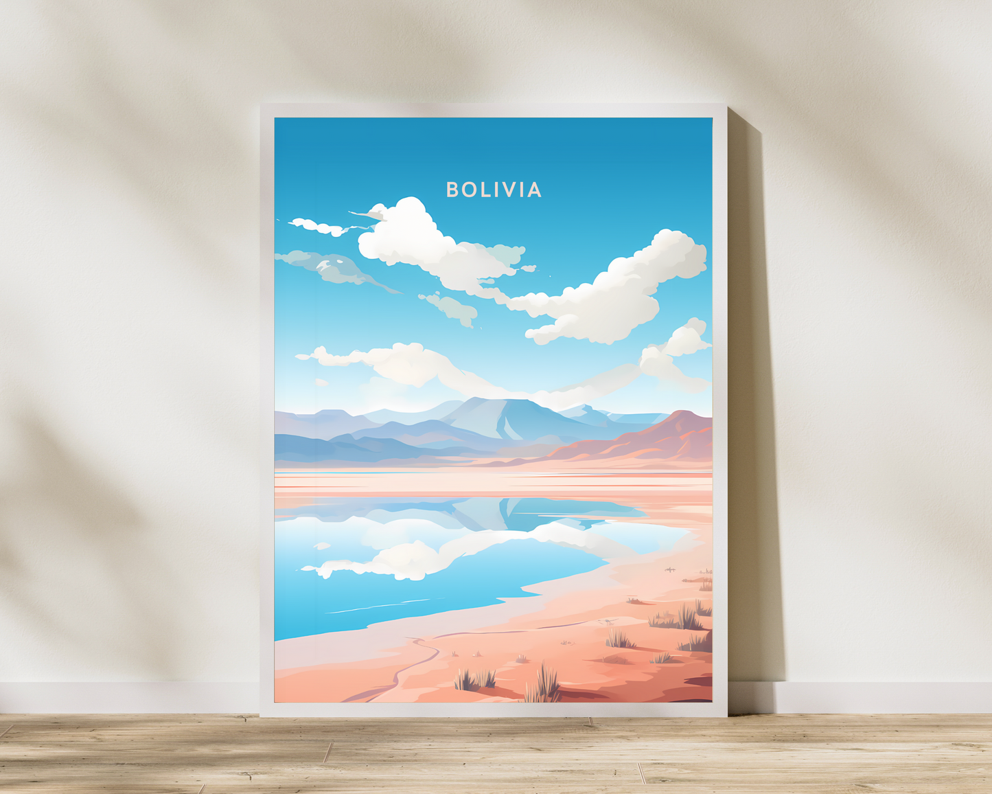 Bolivia South America Travel Poster Print - Pitchers Design